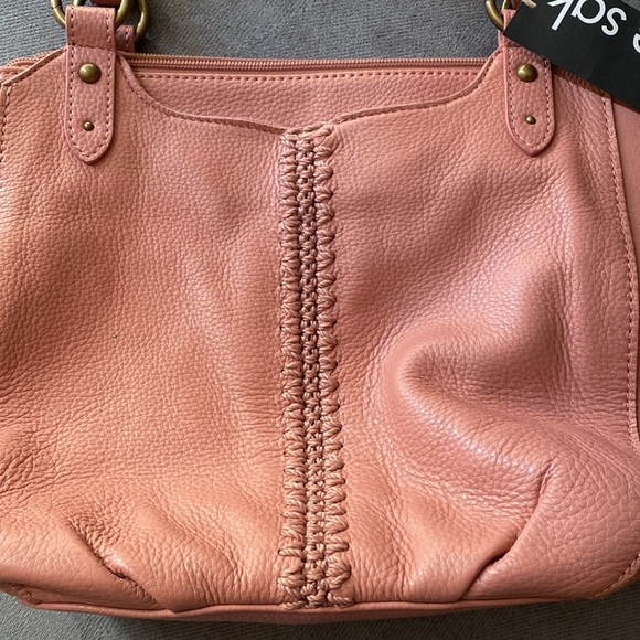 The Sak Bolinas Leather Satchel Bag in Vintage Coral #109177 - Picture 14 of 16